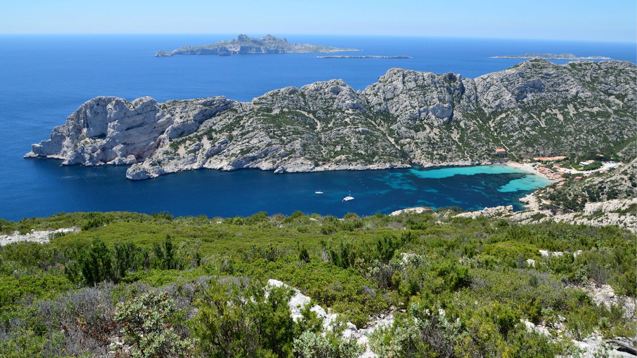 A View of the Calanque de Sormiou in France