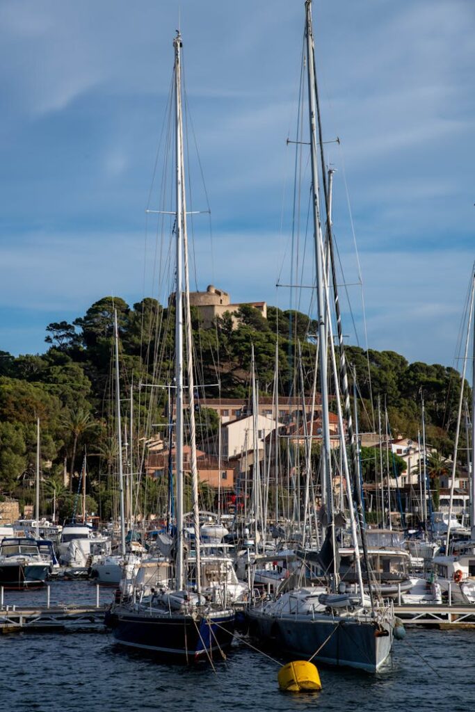 Sailbots Docked in French Riviera