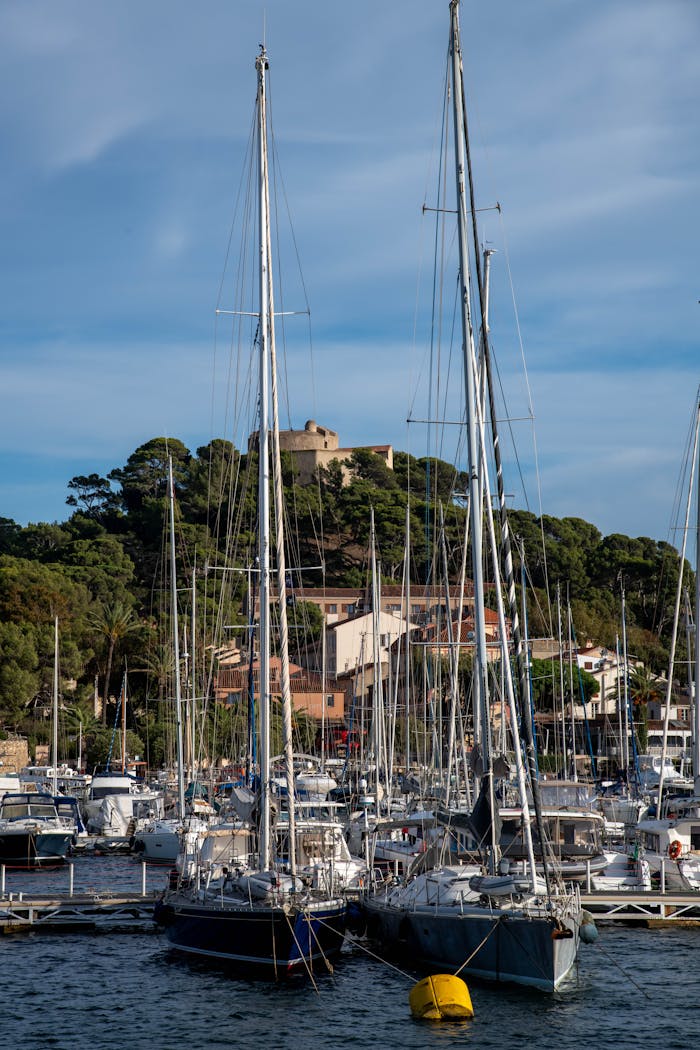 Sailbots Docked in French Riviera